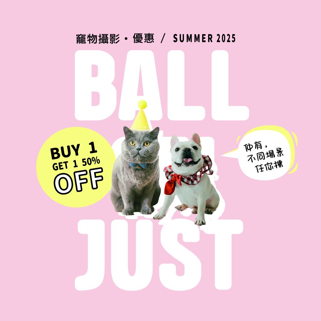 同🐶🐱嚟Ball Gei Just Studio涼住冷氣影靚相🐾 📸 同🐶🐱嚟Ball Gei Just Studio涼住冷氣影靚相🐾 📸